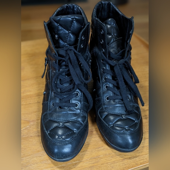 Ash platform sneakers black leather skulls - Picture 3 of 10